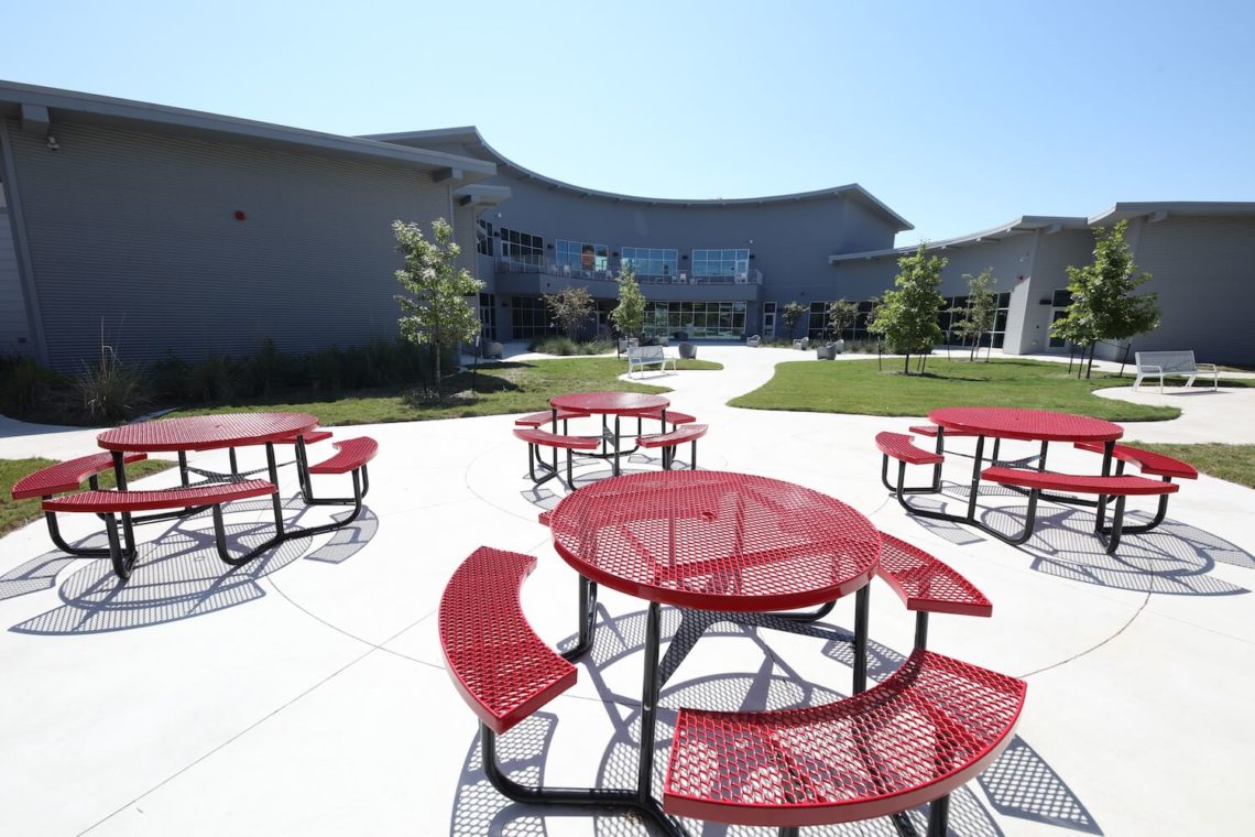 TA Brown Elementary School outdoor gathering space